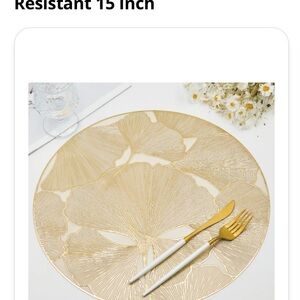 Elegant Gold Placemats for Dining Table
